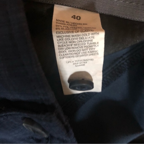 PGA Tour Plaid Golf Dress Short Sz. 40X10” Navy Blue Flat Front Country Club - Picture 4 of 5